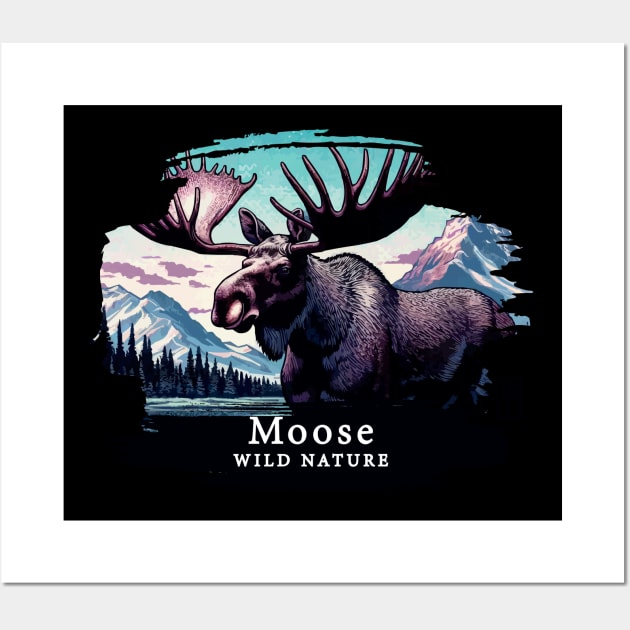 Moose- WILD NATURE - MOSE -6 Wall Art by ArtProjectShop